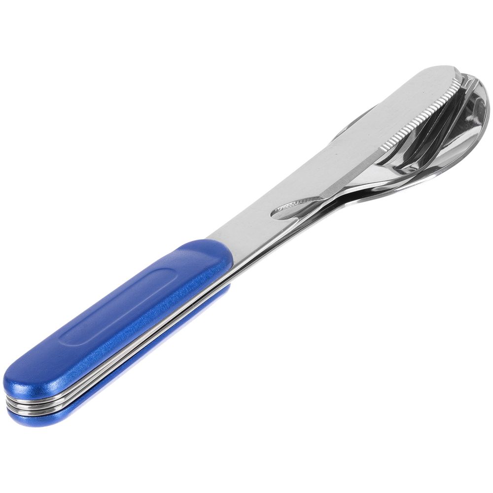 Набор походных столовых приборов Campsite, синий-0