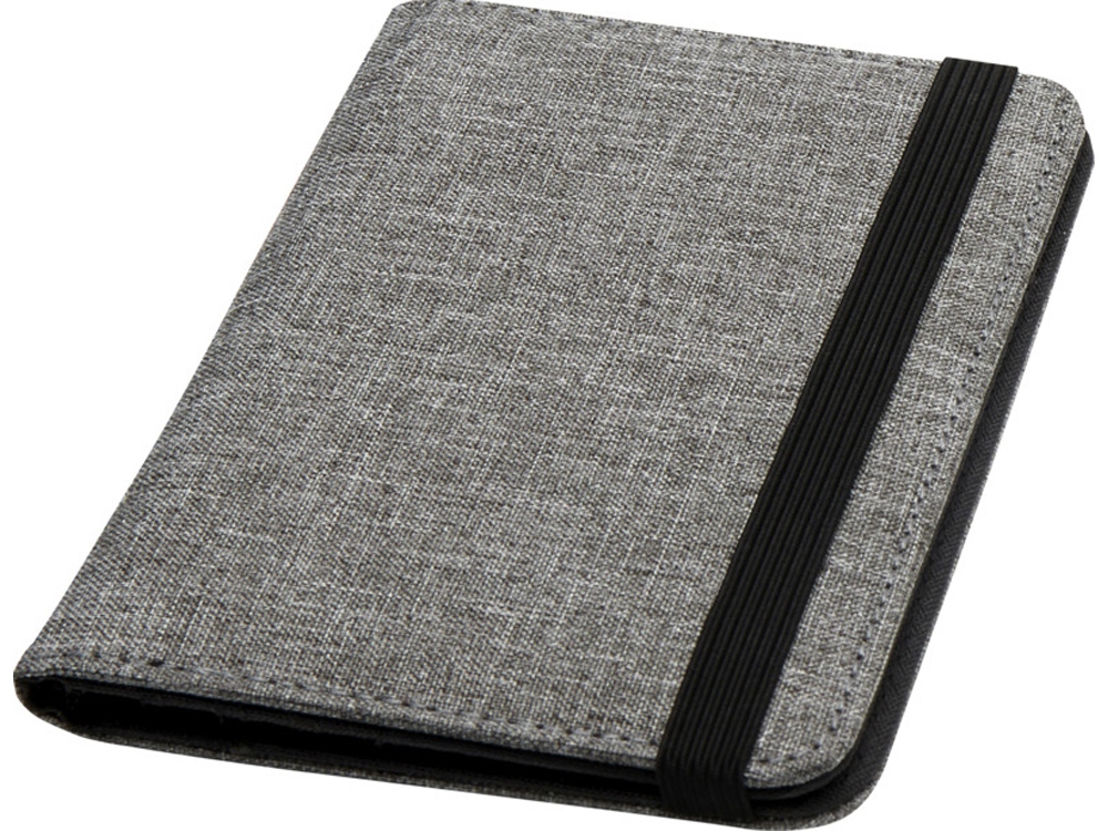 Ross Держатель паспорта с RFID-защитой из переработанного PET-пластика, сертифицированного согласно GRS - Серый яркий-0