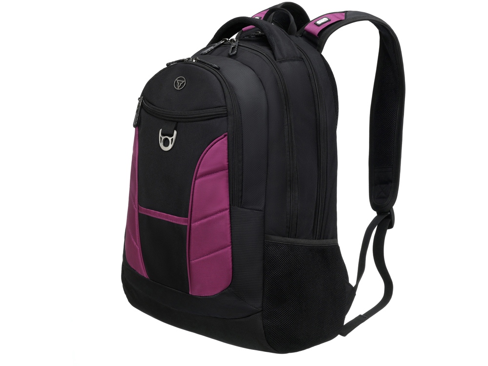 Рюкзак TORBER ПРОРЫВ с отделением для ноутбука 15, чёрный/бордовый, полиэстер 600D, 35x20x47 см, 33л-1