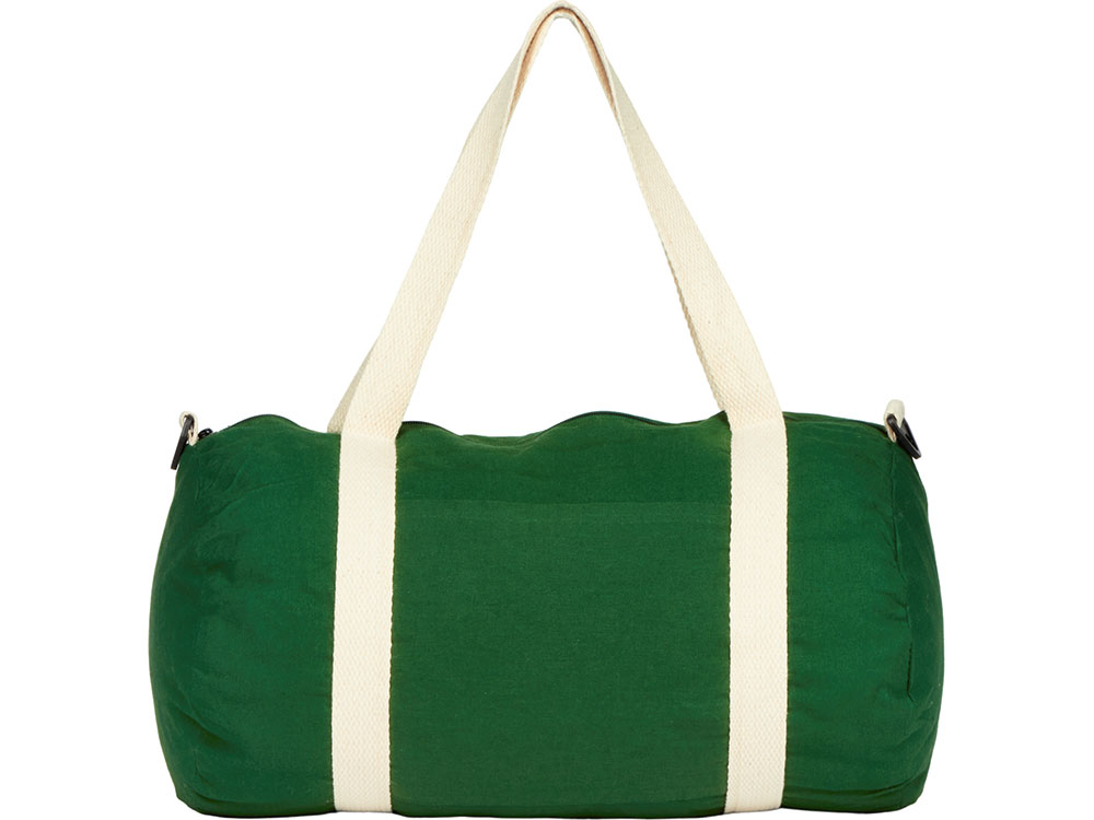 Хлопковая сумка Barrel Duffel, зеленый/бежевый-1