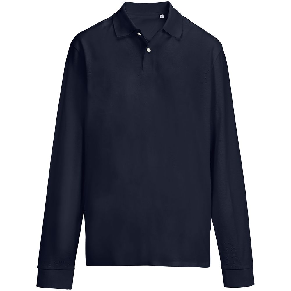 Рубашка поло унисекс с длинным рукавом Pacific LSL, кобальт (темно-синяя)-1
