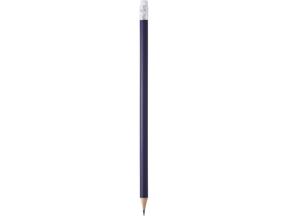 Карандаш деревянный COUVET с ластиком, темно-синий-1