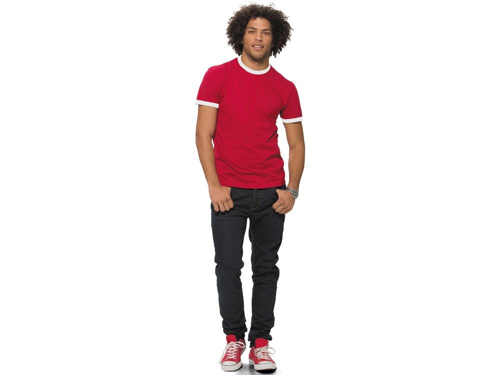 Футболка Adelaide мужская, красный/белый-4