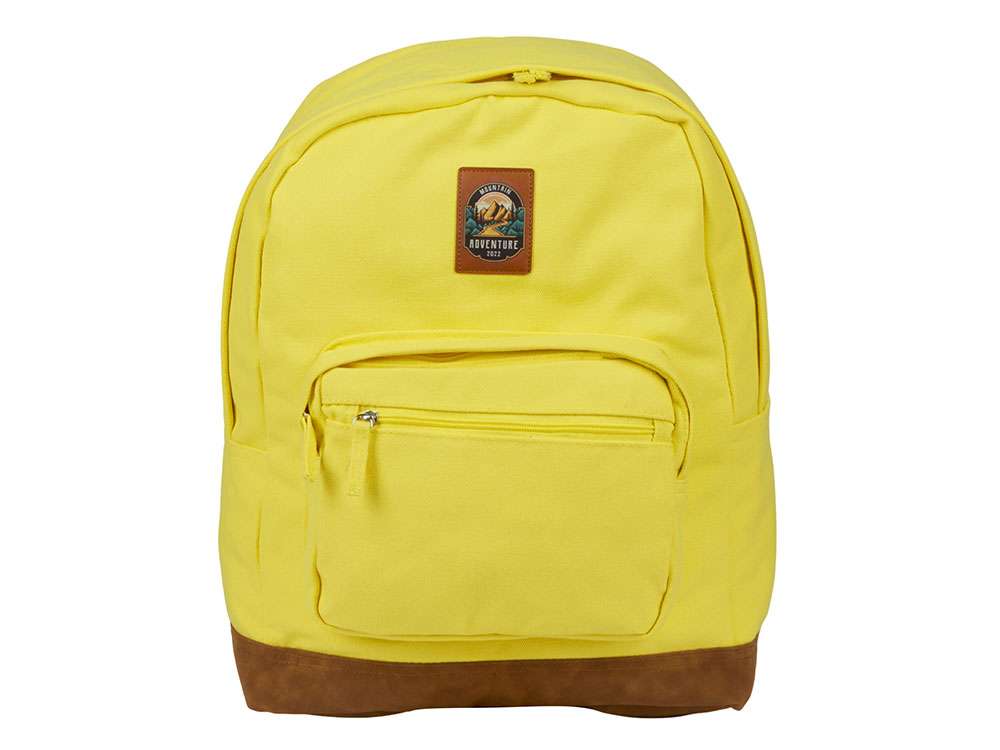 Рюкзак Shammy с эко-замшей для ноутбука 15, желтый с патчем-0