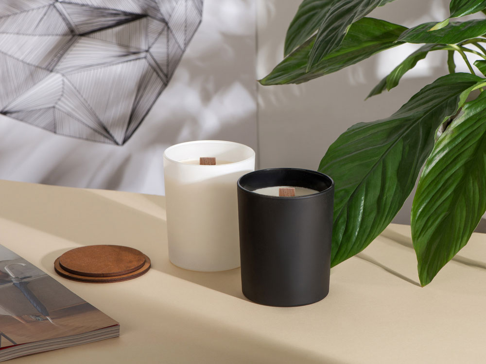 Свеча соевая ароматическая в стекле Niort, черная-6