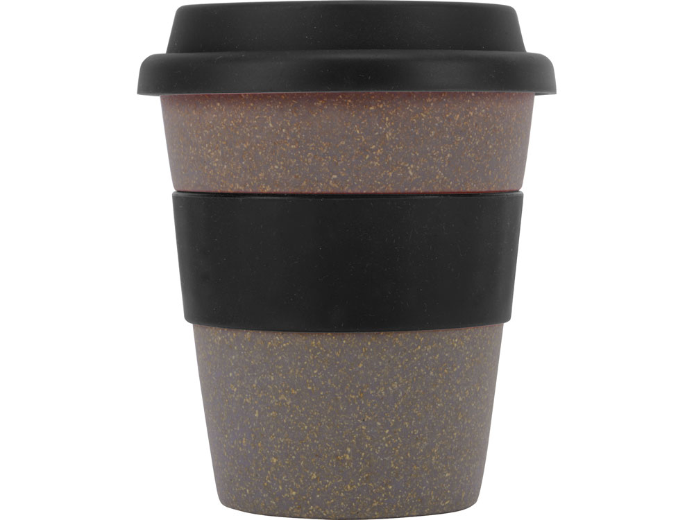 Стакан с силиконовой крышкой Cafe, черный-4