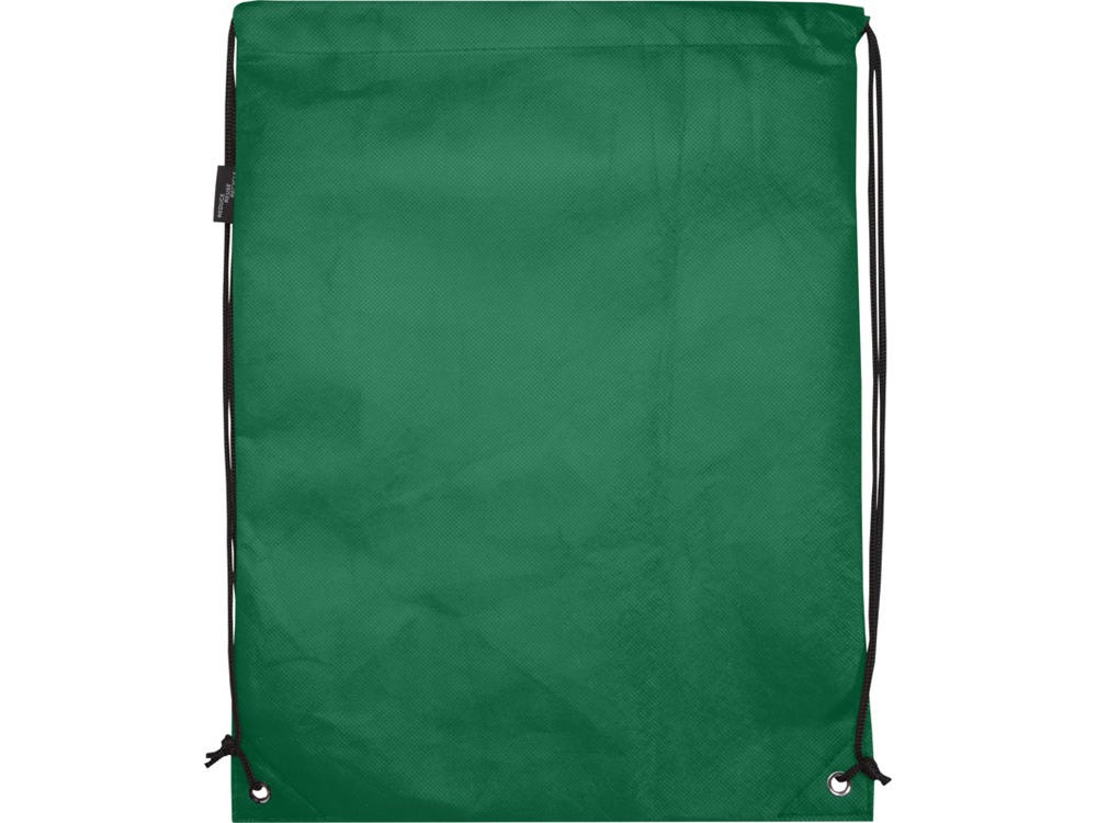 Рюкзак-мешок  на шнурке Evergreen из переработанного нетканого материала, зеленый-2