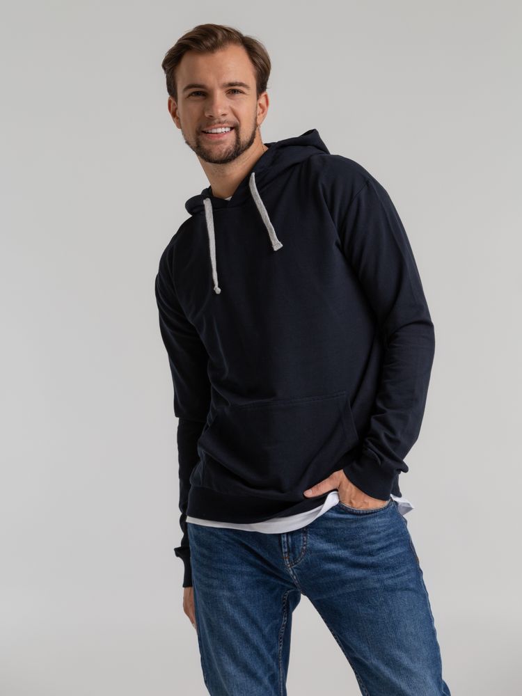 Толстовка с капюшоном Unit Kirenga, темно-синяя-3