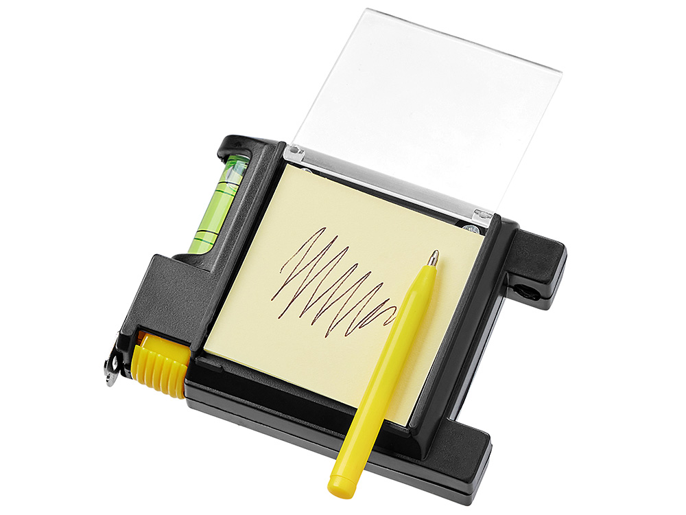 Рулетка на 2 м с уровнем и блоком для записей Nerd-8