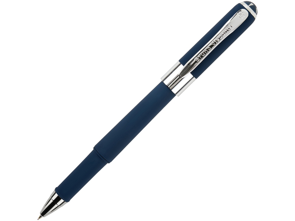Ручка пластиковая шариковая Monaco, 0,5мм, синие чернила, темно-синий navy/серебристый-0