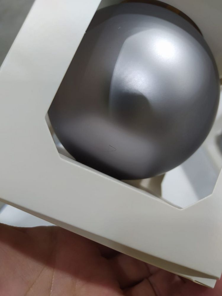 Оформительский шар Finery, 10 см, матовый серебристый-2