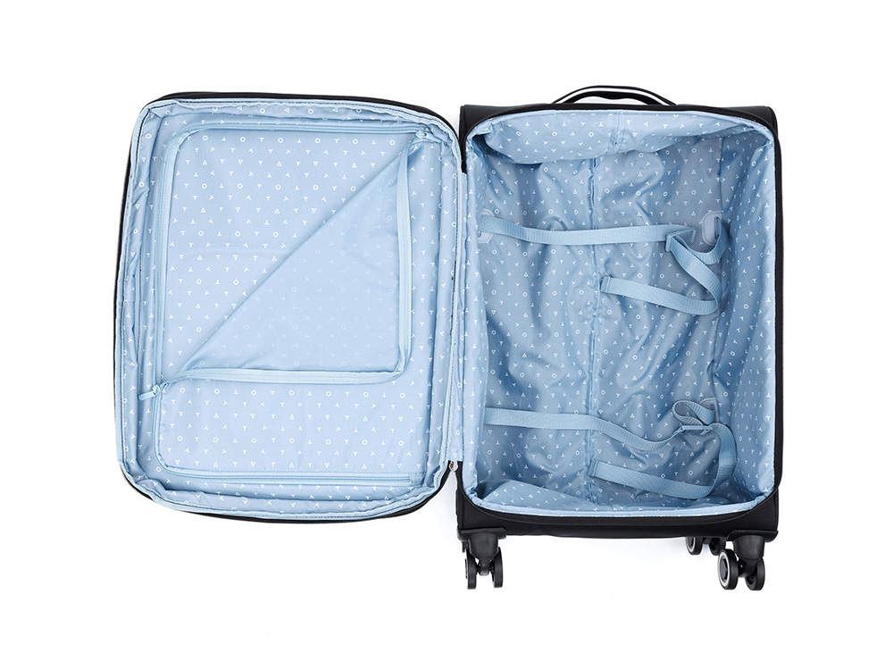 Чемодан TORBER НЕРО, чёрный, переработанный ПЭТ, 44 х 25 х 67 см, 63 л-4