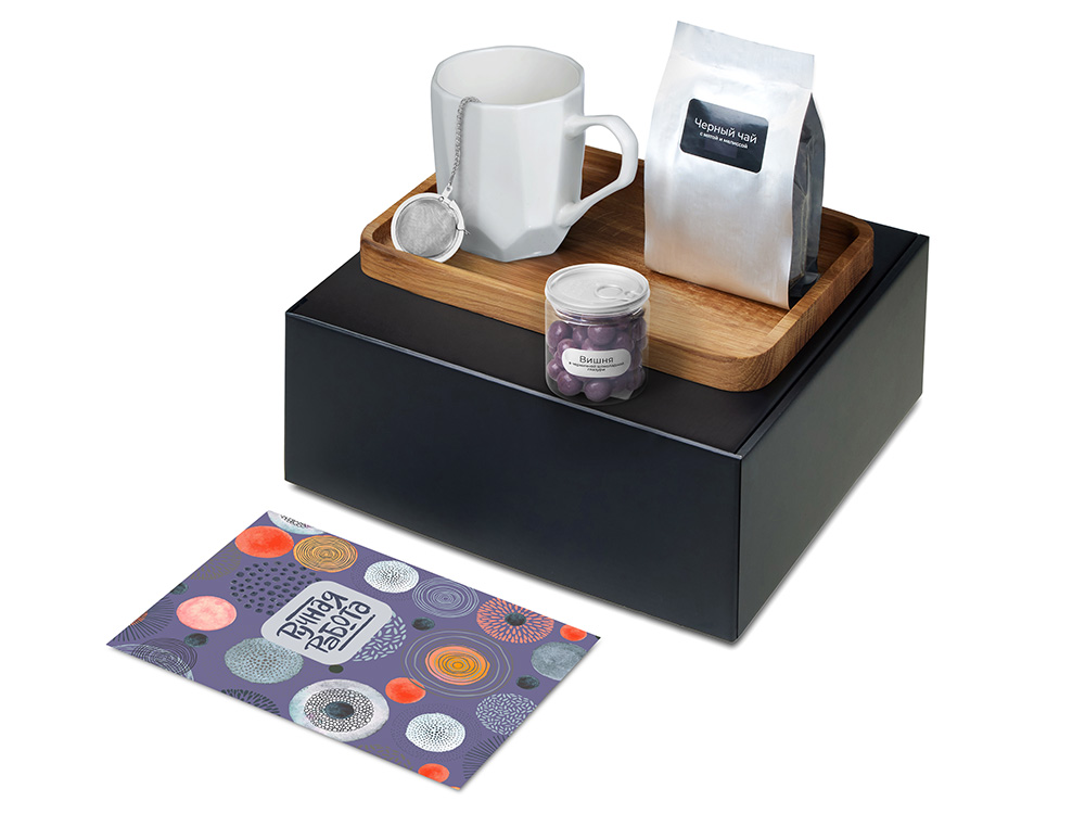 Подарочный набор Re:y. Hearth  с кружкой, подносом и чаем-1