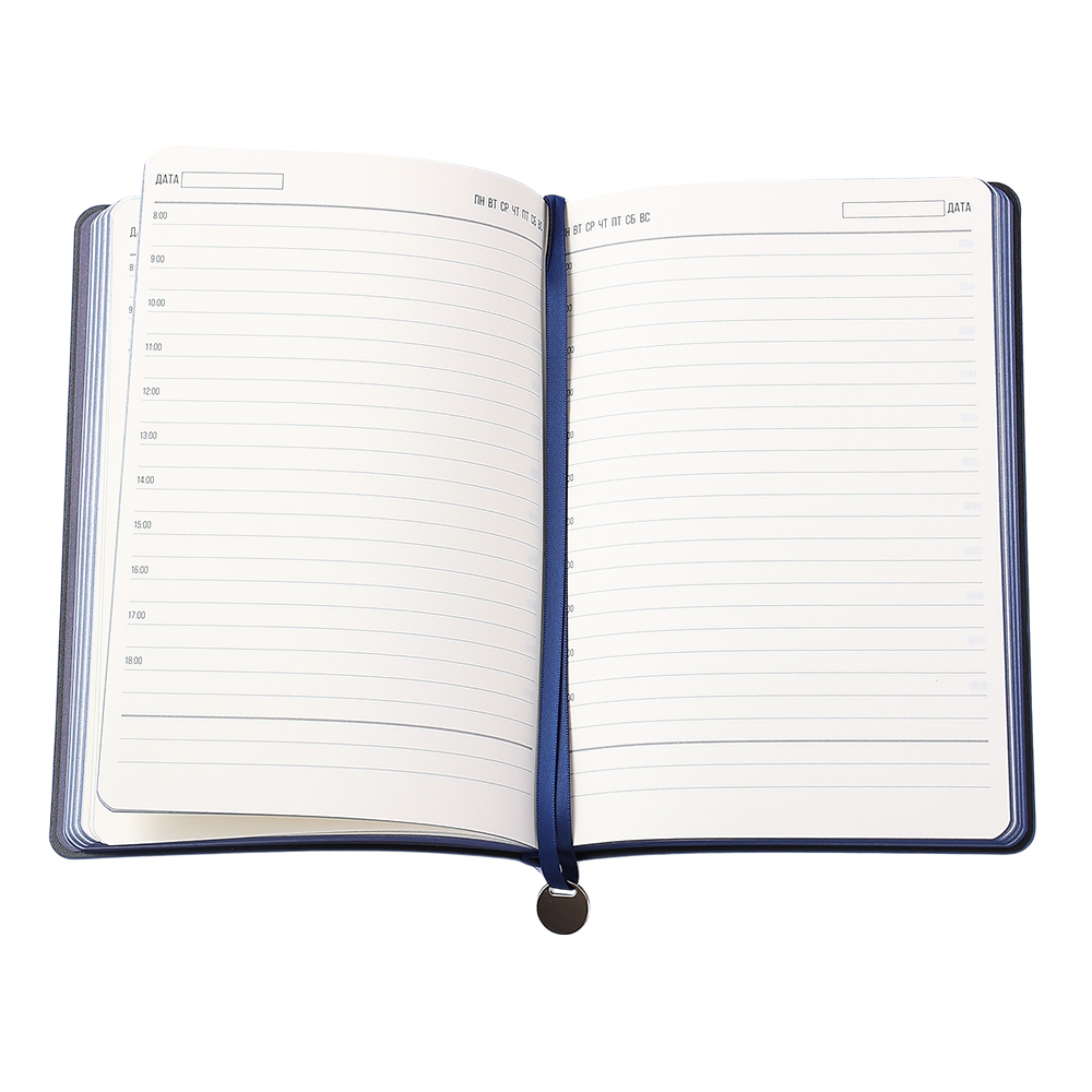 Ежедневник A5 недатированный Impero в мягком переплёте, Темно-синий-3