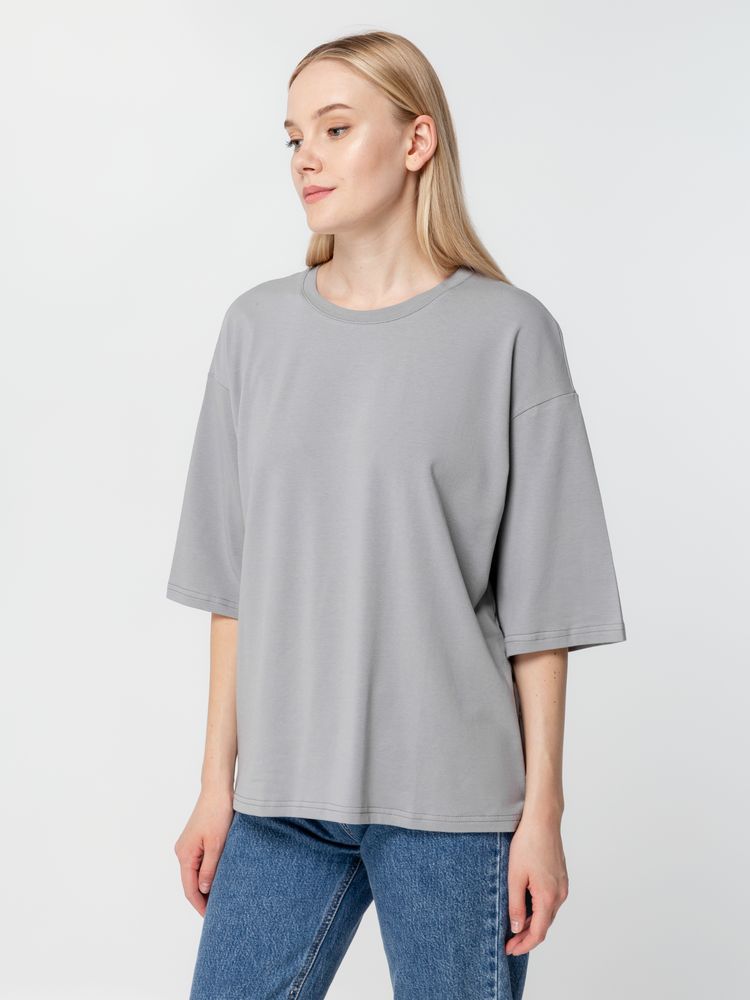 Футболка унисекс оверсайз Street Vibes, серая-3