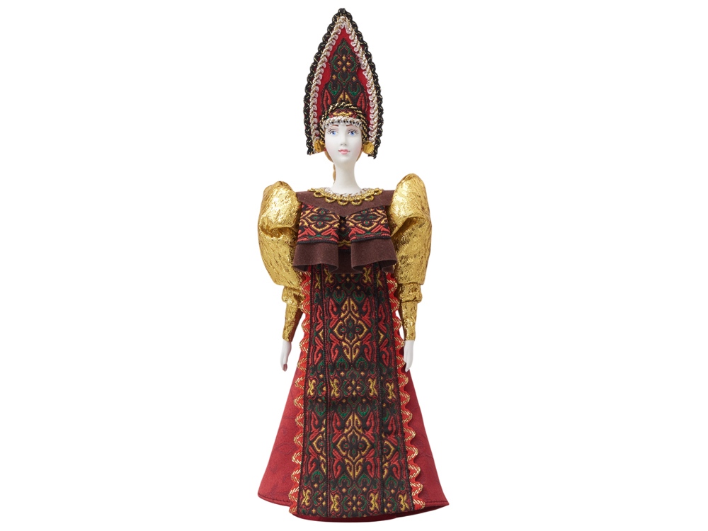 Подарочный набор: кукла фарфоровая, крем-мед, красный-11