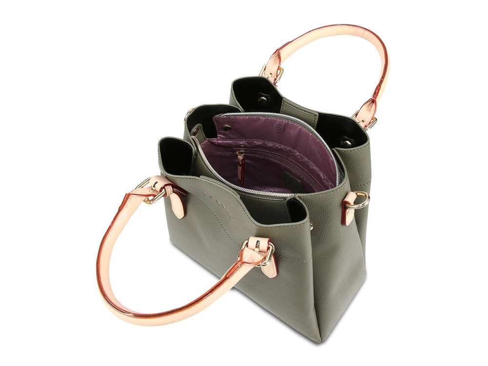 Сумка женская BUGATTI Ella, оливковая, полиуретан, 27х12х23,5 см-2