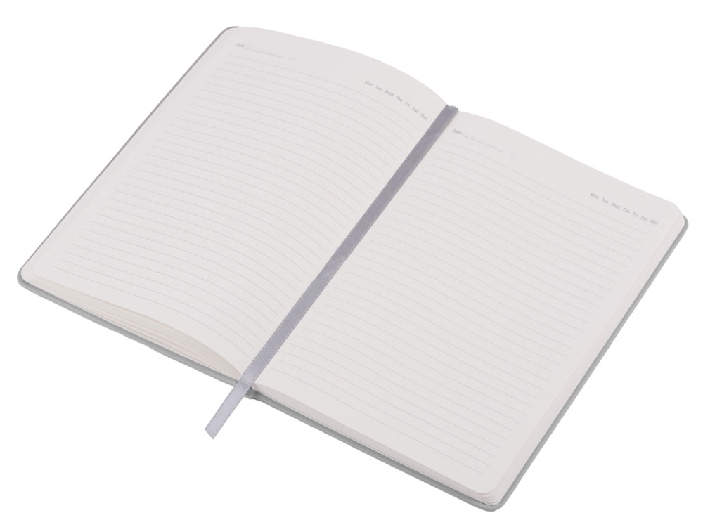 Бизнес-блокнот C2 софт-тач, твердая обложка, 128 листов, серый-3