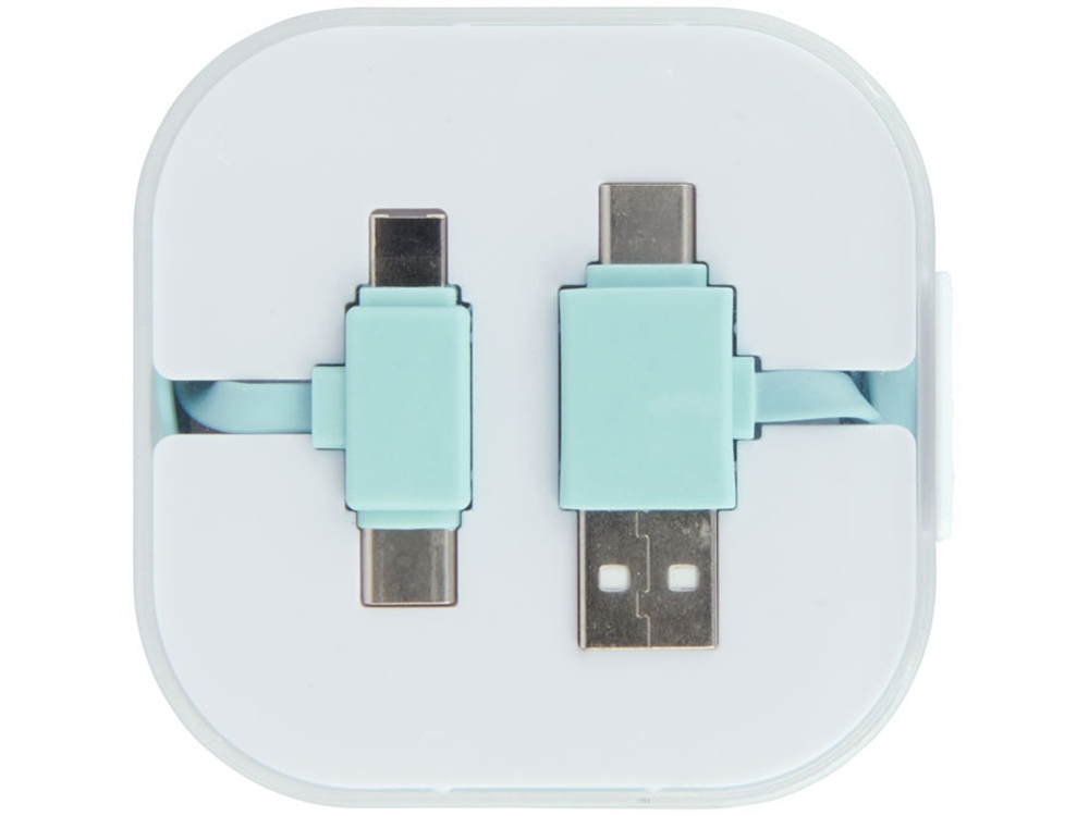 Цветной зарядный кабель, мятный-3