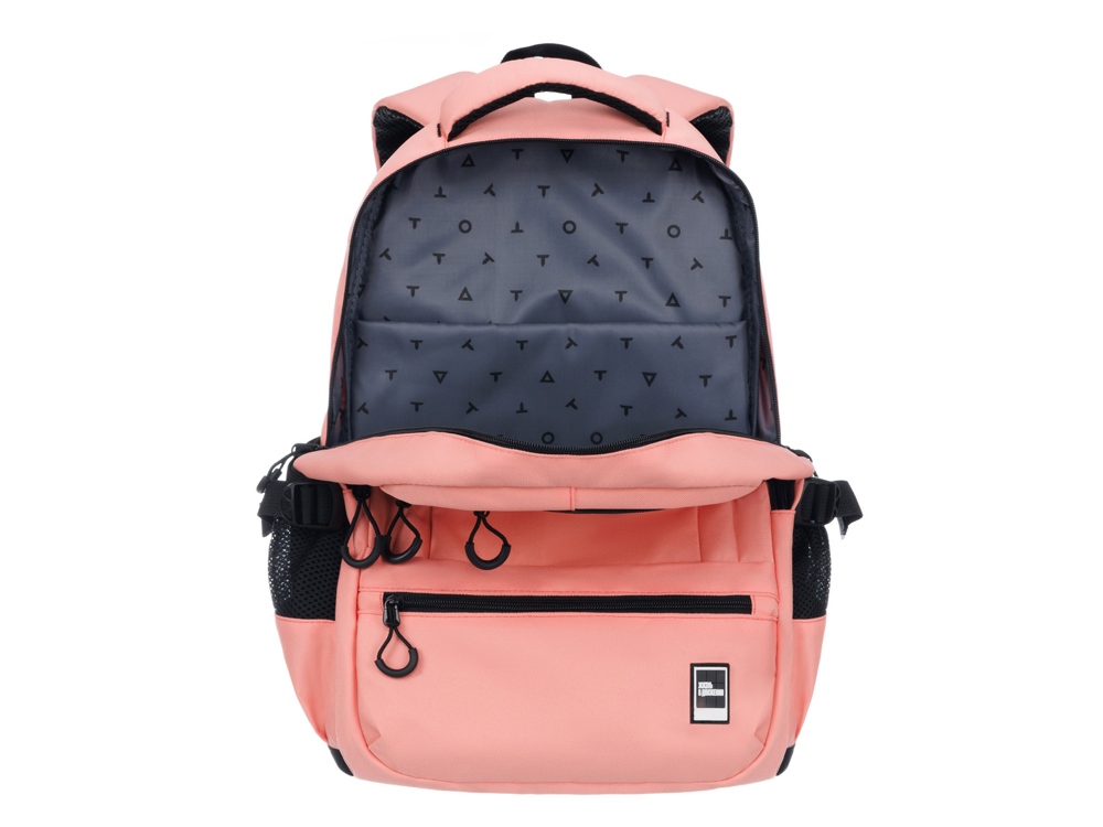 Рюкзак TORBER КЛАСС, персиковый, 46 х 32 х 13 см + Мешок для сменной обуви в подарок!-6