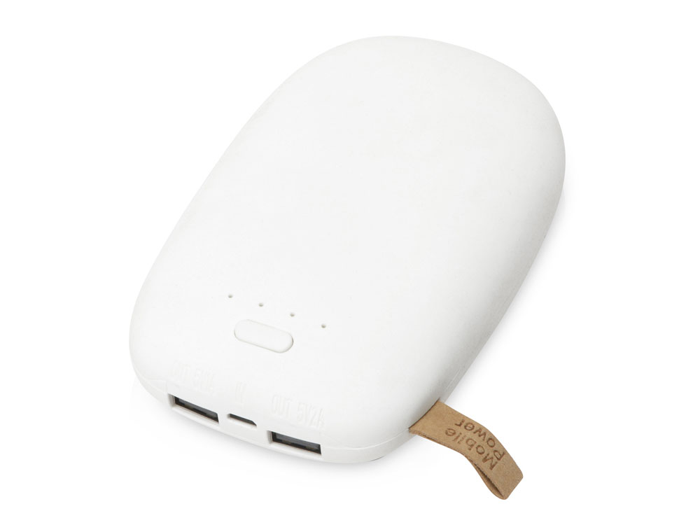 Внешний аккумулятор в форме камня Stone, 10400 mAh, белый-0