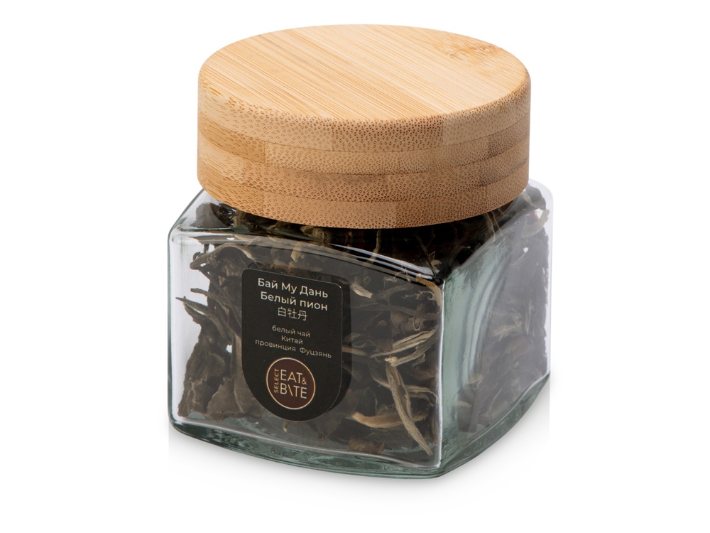 Чай белый, серия Ceremony, Бай Му Дань (белый пион), стеклянная банка-0