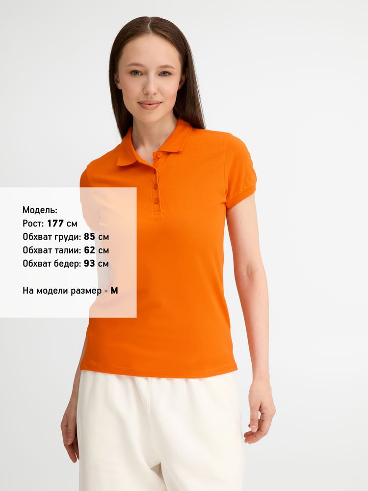 Рубашка поло женская People 210, оранжевая-2