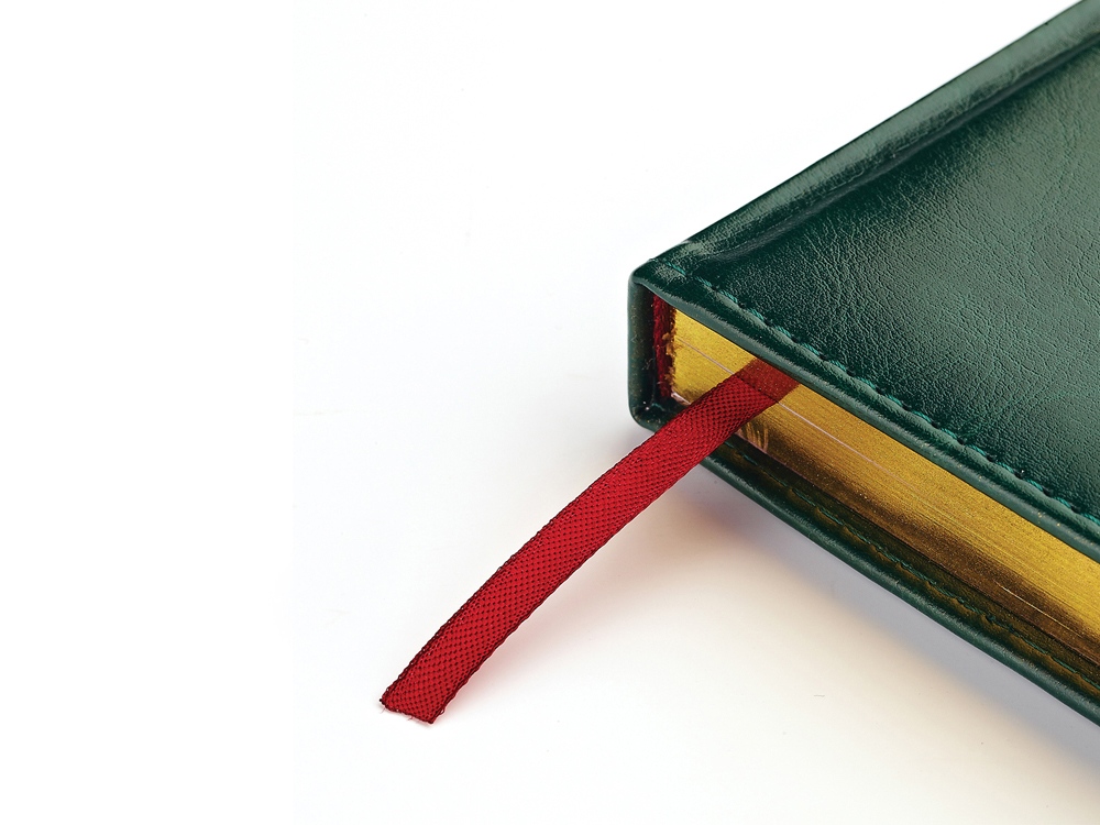 Ежедневник А5 датированный Sidney Nebraska 2026, зеленый (золотой обрез)-3