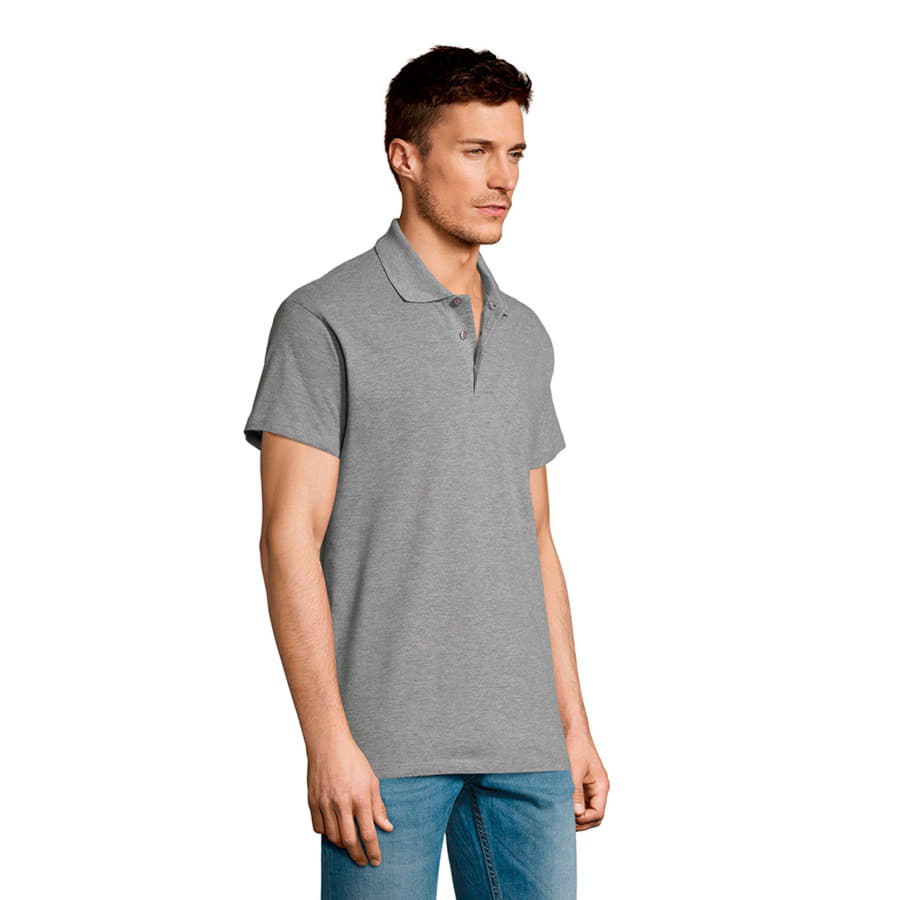 Рубашка поло мужская SUMMER II 170 , серый меланж-5