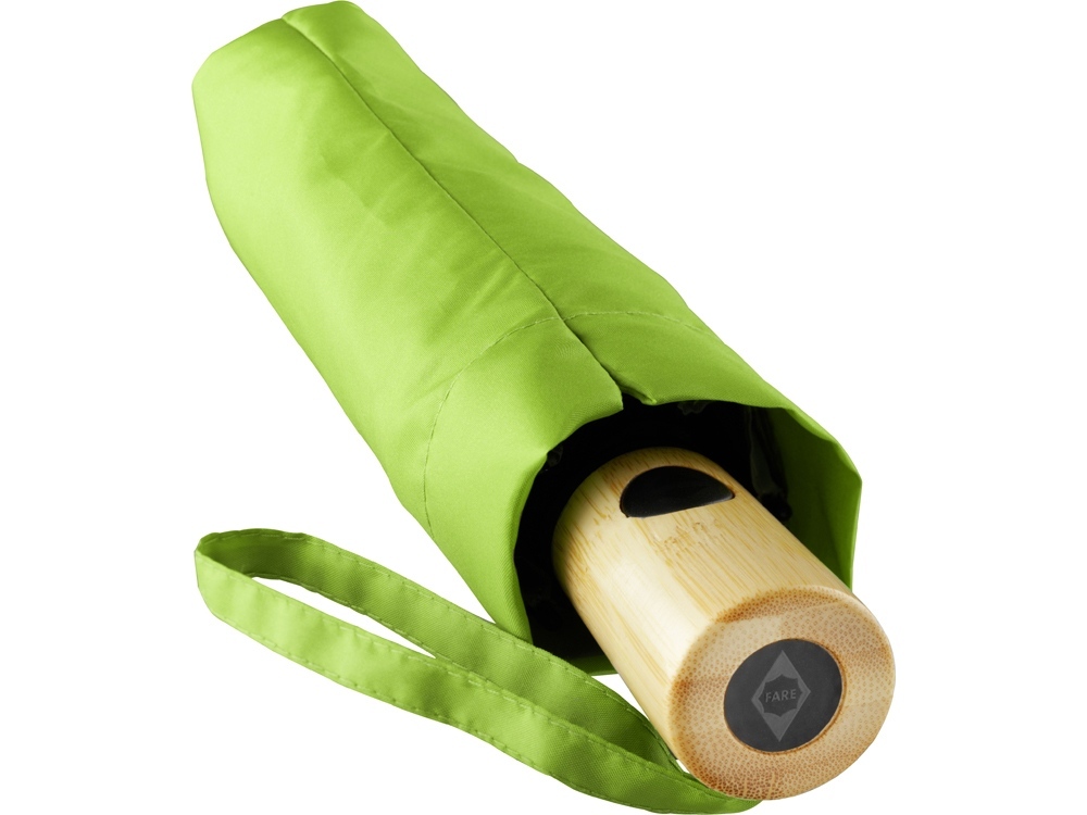 Зонт складной 5429 ÖkoBrella из бамбука, полуавтомат, лайм-5