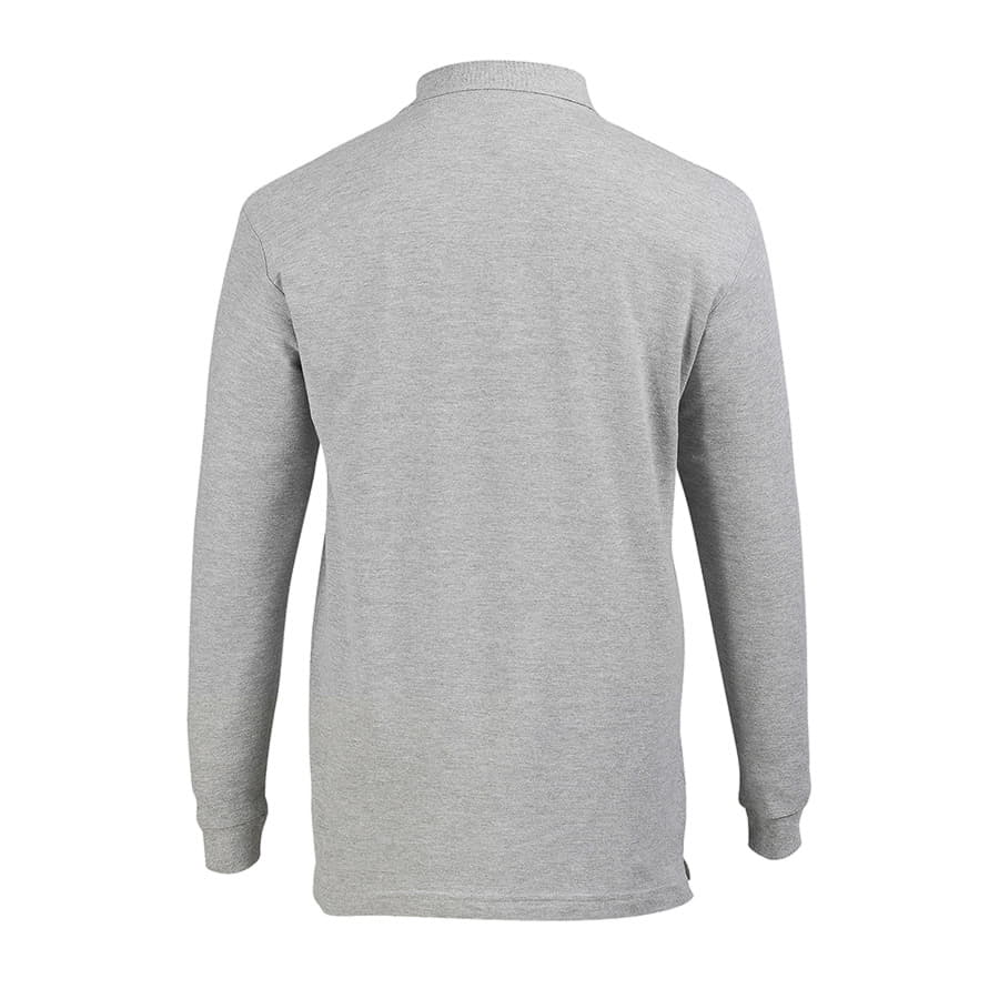 Рубашка поло STAR 170  с длинным рукавом, серый меланж-1