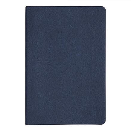 Ежедневник блок в клетку Flexy Soft Touch Latte А5, Тёмно-синий-2