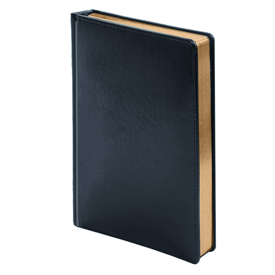 Ежедневник недатированный Joy, формат А5, в линейку, темно-синий-0