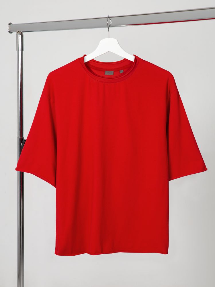 Футболка оверсайз Vozduh 2.0, красная-0