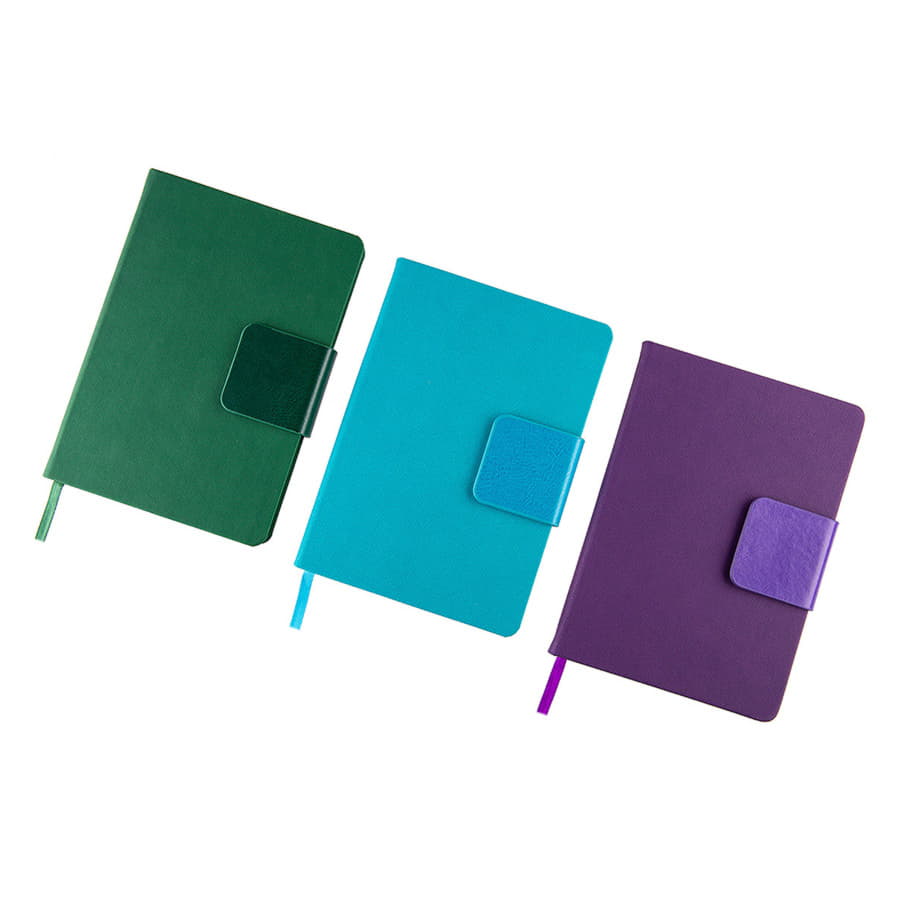 Ежедневник недатированный Stevie, А5,  бирюзовый, кремовый блок, без обреза, бирюзовый-3