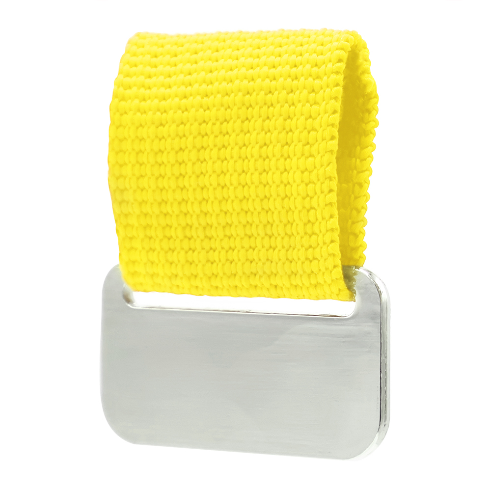 Металлический шильд с цветным ремешком (съёмный), Желтый-0