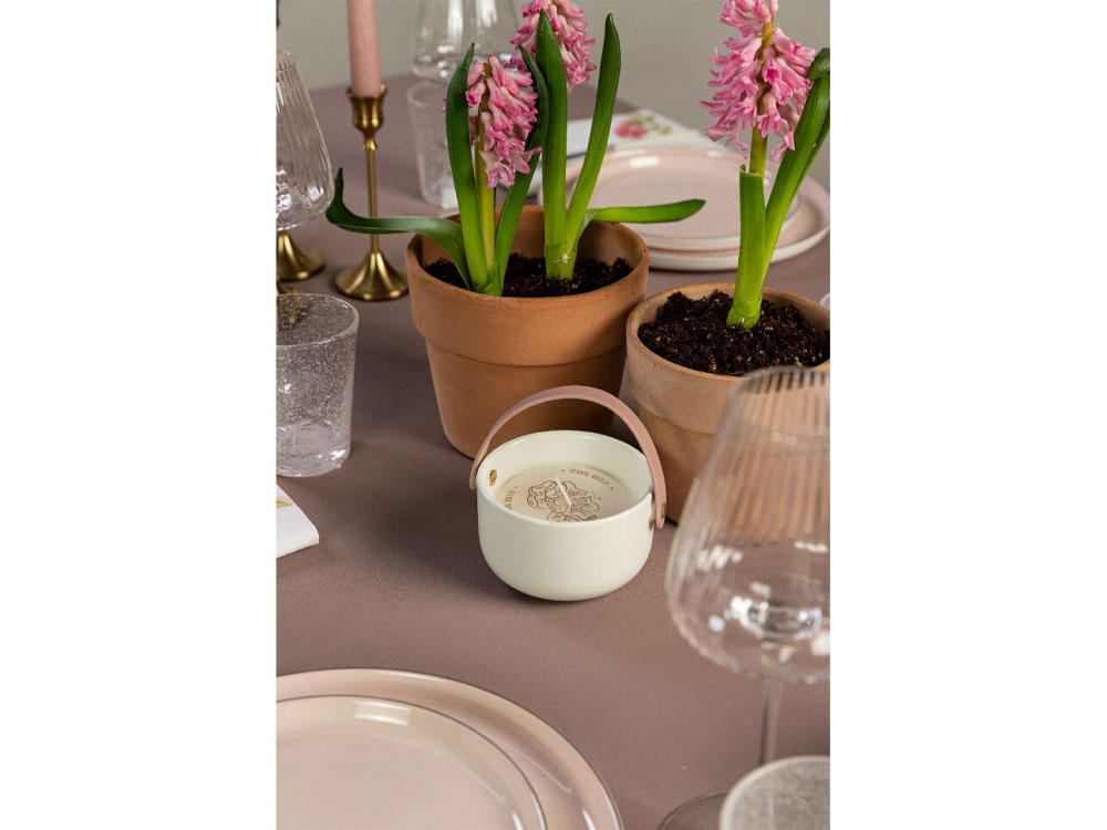 Свеча Valerie Concept с крышкой CNDL 5 PINK, белый/розовый-3