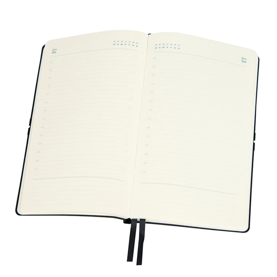 Ежедневник недатированный Save , A5, темно-синий,  рециклированная кожа, кремовый блок, подарочная к, темно-синий-5