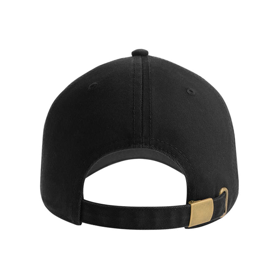 Бейсболка FRASER, органический хлопок, 6 клиньев, металлическая застежка, черный-2