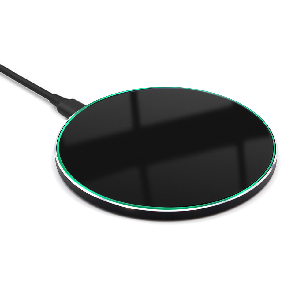 Беспроводное зарядное устройство Gravy с подсветкой и гравировкой 15W, Черный-2