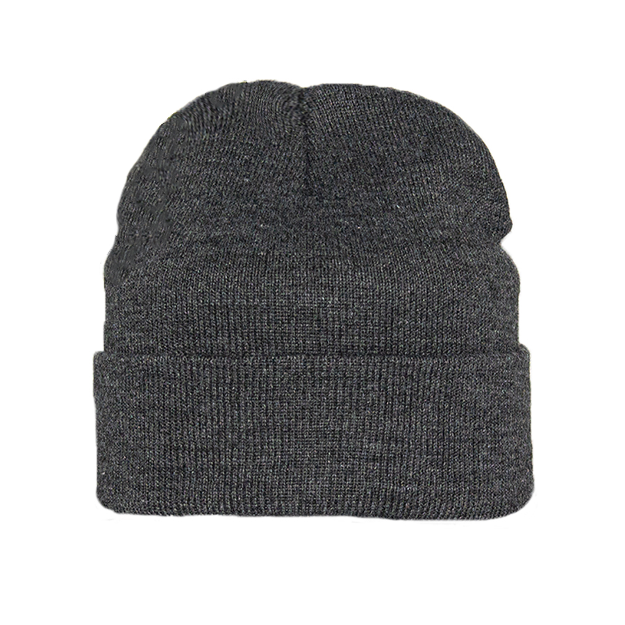 Шапка вязаная двойная ESSENTIAL, темно-серый меланж-0
