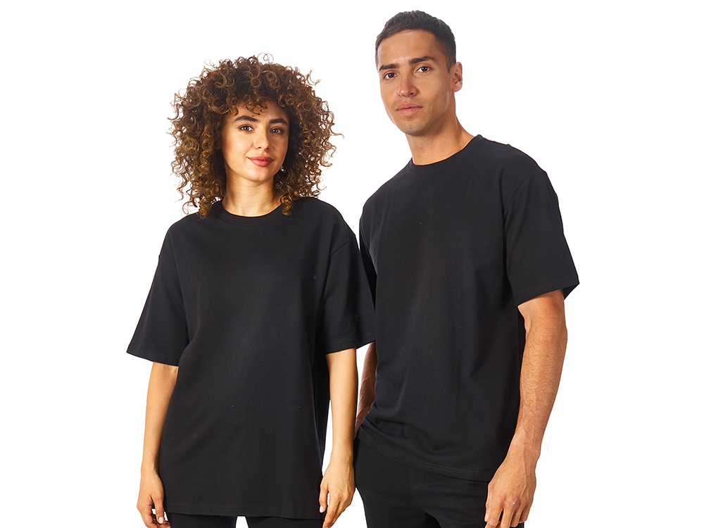 Футболка из френч терри Warsaw унисекс 220гр, черный-0