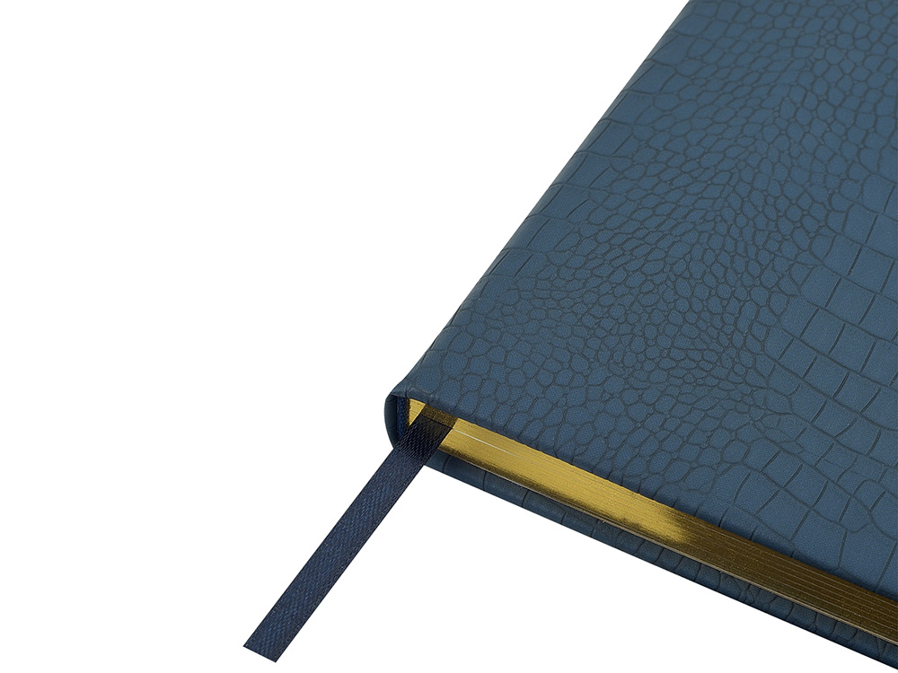 Ежедневник недатированный А5 Amazonia, синий с золотым обрезом-3