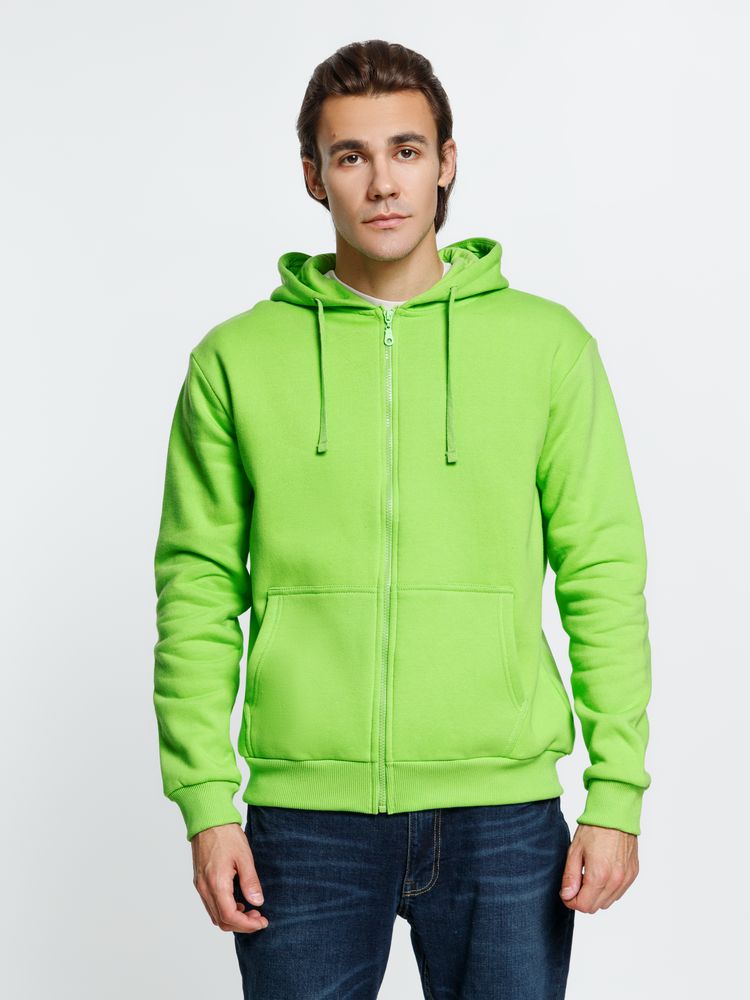 Толстовка на молнии с капюшоном Siverga Heavy 2.0, зеленое яблоко-6