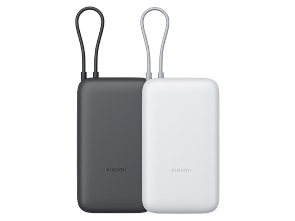 Внешний аккумулятор с встроенным кабелем Xiaomi Power Bank 20000mAh (Integrated Cable) GL Light Gray-4