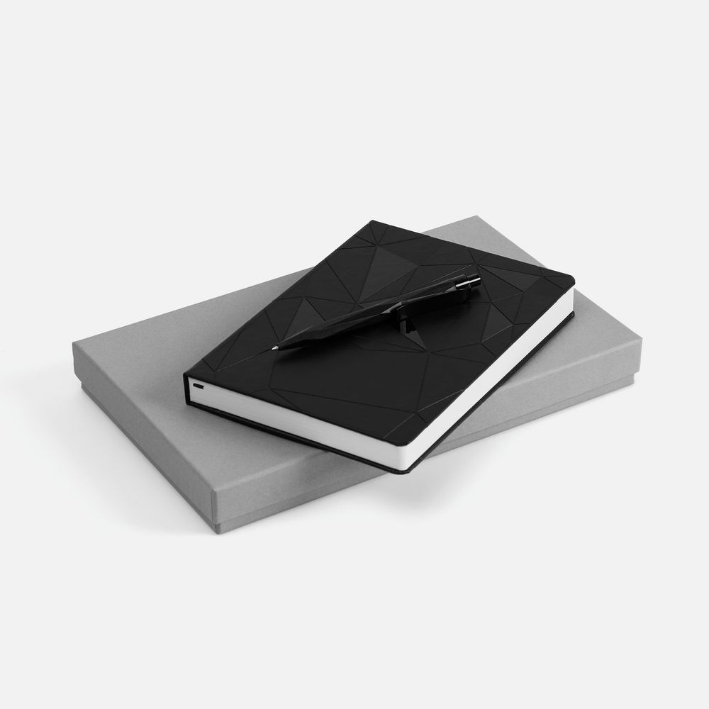 Набор Gems: ежедневник и ручка, черный-0