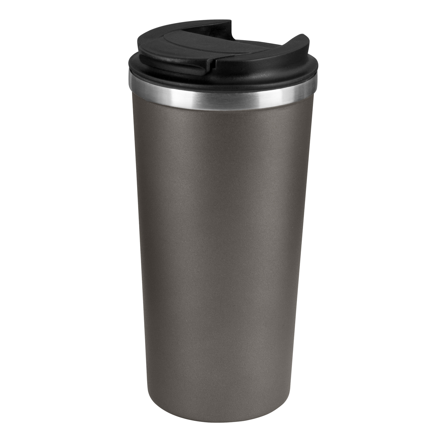 Термокружка вакуумная Palermo, серая, матовая поверхность-3