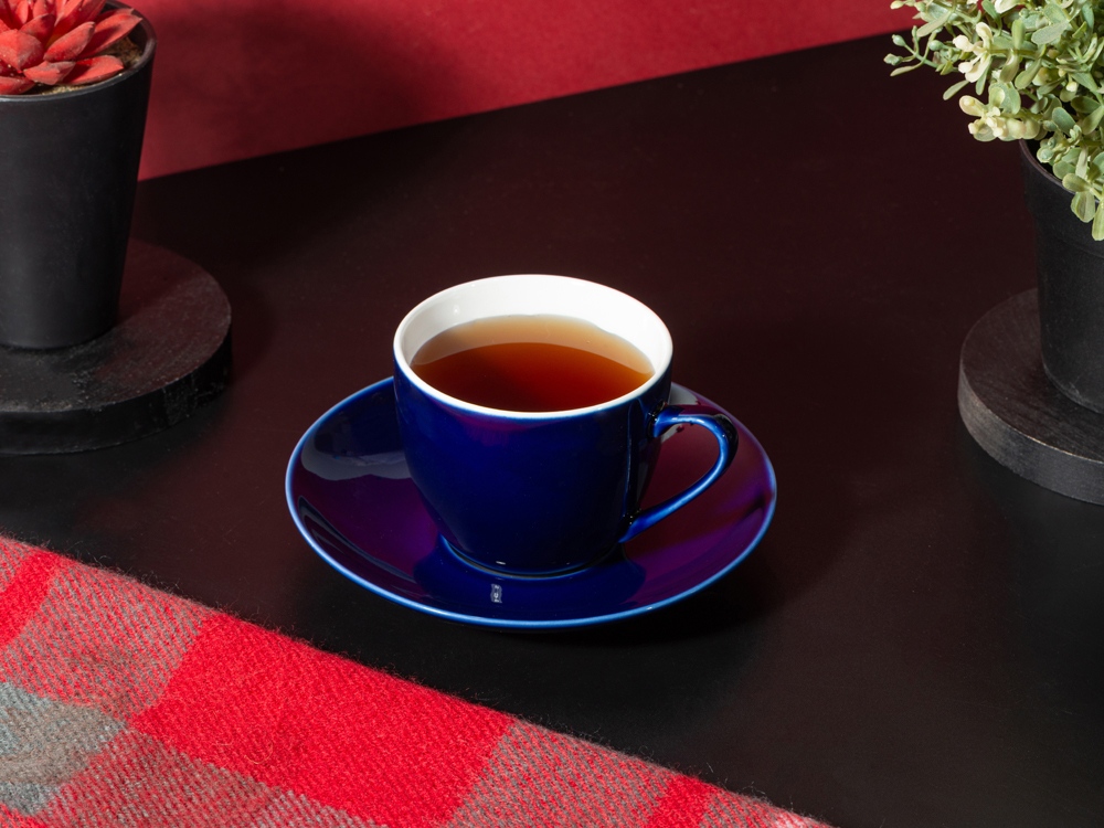 Чайная пара базовой формы Lotos, 250мл, темно-синий-6