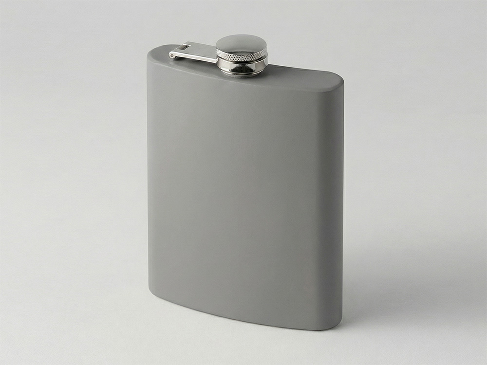 Фляжка 240 мл Remarque soft touch, 304 сталь, светло-серый-0
