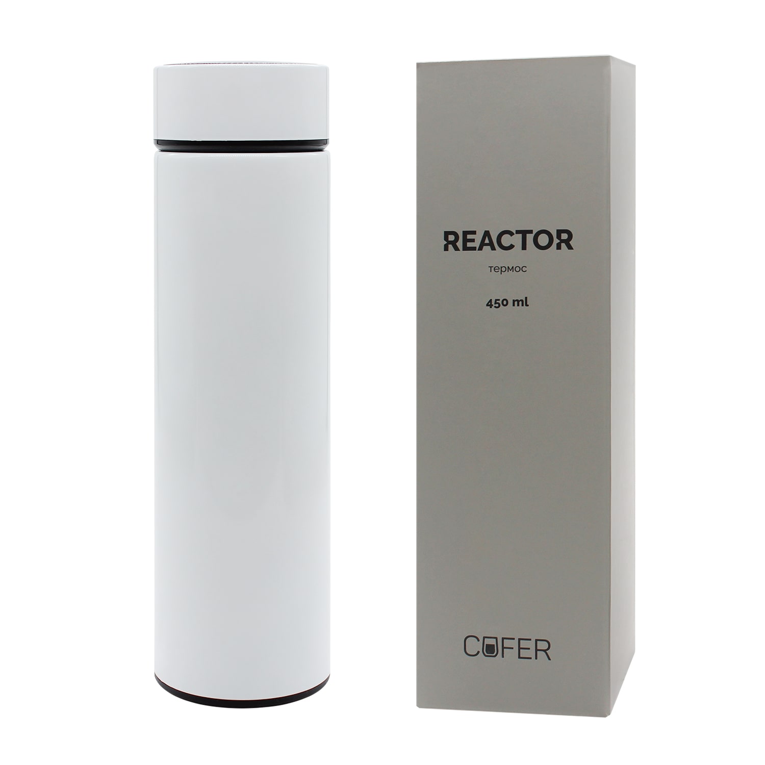 Термос Reactor с датчиком температуры (белый)-3